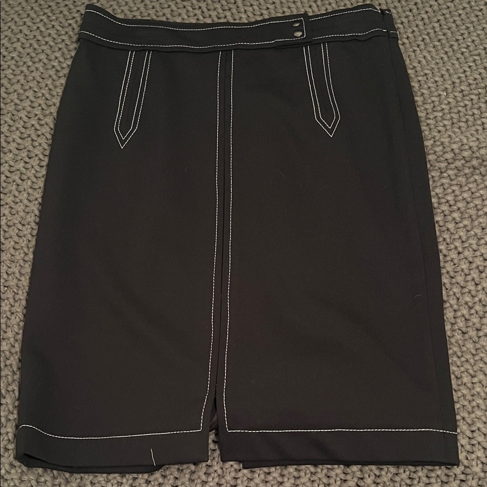 Banana Republic Black Skirt with White Accents